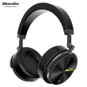 Bluedio T5 Active Noise Cancelling Drahtlose Bluetooth Kopfhörer Portable Stereo Headsets mit Mikrofon für Handys und Musik (Schwarz)
