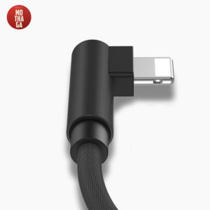 90 Grad Premium Datenkabel, Ladekabel für iPhone | Schwarz | 1.5m