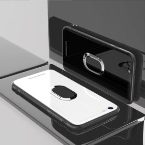 iphone 7 8 6 6 S Plus X XR XS MAX Hülle aus gehärtetem Glas und magnetischem Ring